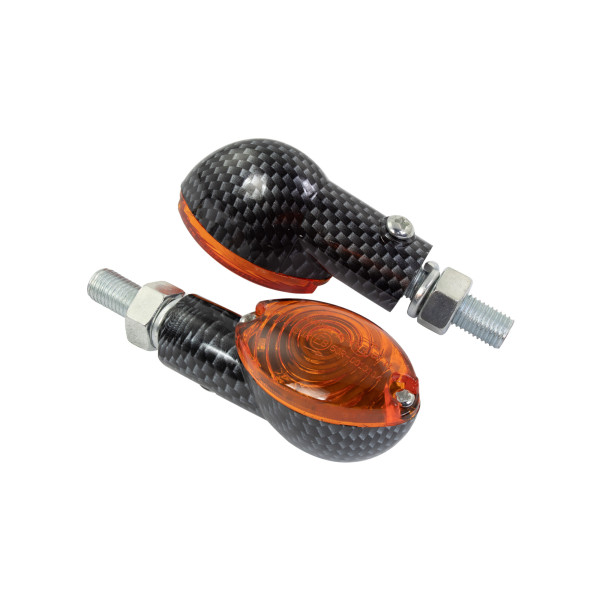 Bike It Bike it mini cat eye indicators with carbon body and amber lens